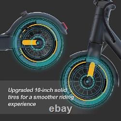 Electric Scooter 10 Solid Tires 600W Peak Motor Up to 20Miles Range 19Mph Speed