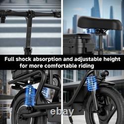 Electric Scooter, 14'' Foldable E-Scooter Suspension Rang 28-62Miles