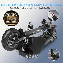 Electric Scooter 28MPH 10AH Folding E-Scooter 800w Motor For Adults Black