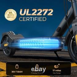Electric Scooter 350W Powerful Motor 8.5 Solid Tires 20Mph 17 Miles Range