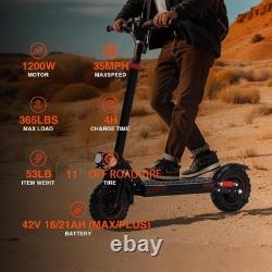 Electric Scooter 48v 1200W For Adult 11Off Road Fat Tires Fast Speed USA MAX uR