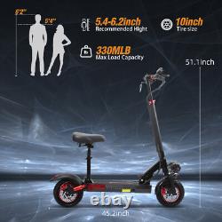 Electric Scooter 48v 800W For Adult 10Off Road Fat Tires Fast Speed USA MAX EN