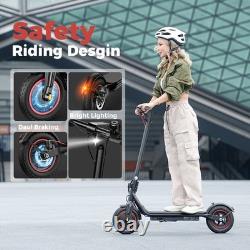 Electric Scooter 500W Foldable E Scooter 22MPH Max Speed Long Range 10'' Tires