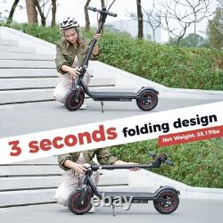 Electric Scooter 500W Foldable E Scooter 22MPH Max Speed Long Range 10'' Tires