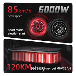 Electric Scooter 55MPH 60V 38AH Folding Fast Escooter for 6000W Adult Dual Motor