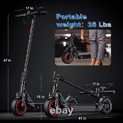 Electric Scooter 8.5 Solid Tires, Quadruple Shock Absorption, up to 19 Miles