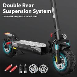 Electric Scooter Adult 10inch Off-road Tires 45KM Long Range E-Scooter 3 Speeds