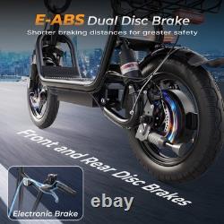 Electric Scooter Adult 500W E-Scooter with Seat for Adults Commuter Long Range