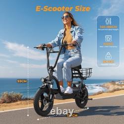 Electric Scooter Adult 500W E-Scooter with Seat for Adults Commuter Long Range