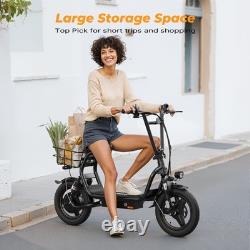 Electric Scooter Adult 500W E-Scooter with Seat for Adults Commuter Long Range