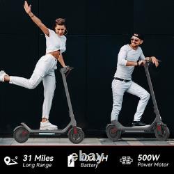 Electric Scooter Adult 500W Range 10? Tire E-Scooter 31 Miles 25km/h Speed & APP