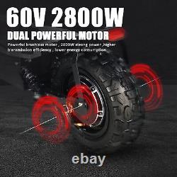 Electric Scooter Adult Dual Motor 11inch Off Road Tires Fast Speed 60v 5600W NEW