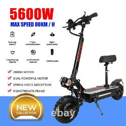Electric Scooter Adult Dual Motor 11inch Off Road Tires Fast Speed 60v 5600w NEW