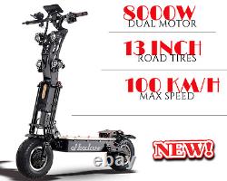 Electric Scooter Adult Dual Motor 13inch Off Road Tires Fast Speed 60v 8000W NEW