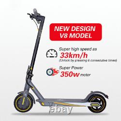 Electric Scooter Adult Foldable 350W 19mph 8.5in E-Scooter Safe Urban CommuterQQ