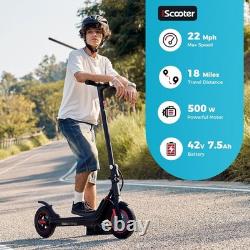 Electric Scooter Adult Folding E Scooter 500W 22MPH Max Speed Long Range with APP