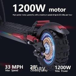 Electric Scooter Adult with Seat 1200W motor 11''Off Road 34MPH 48V/18AH Battery