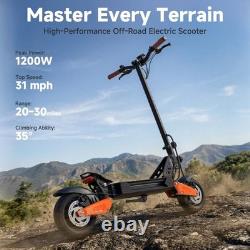 Electric Scooter Adults 1200W Motor 31MPH E Scooters Dual Suspensions