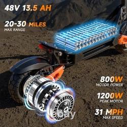 Electric Scooter Adults 1200W Motor 31MPH E Scooters Dual Suspensions