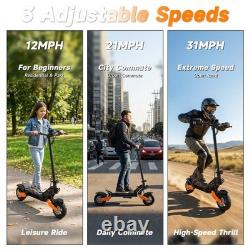Electric Scooter Adults 1200W Motor 31MPH E Scooters Dual Suspensions