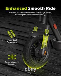 Electric Scooter Adults, 19 Miles Range, 10 Tires, Commuter, APP & Shock Absorber