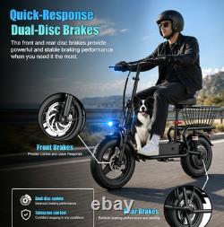 Electric Scooter Adults 25 MPH 35 Miles Range 14'' 1500W E-Scooter with Seat