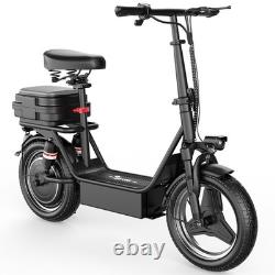 Electric Scooter Adults 25 MPH 43 Miles Range 14'' 1500W E-Scooter with Seat US