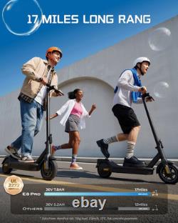 Electric Scooter Adults 350W /600W, 17 Miles 20 MPH E-Scooter Rear Dual Damping