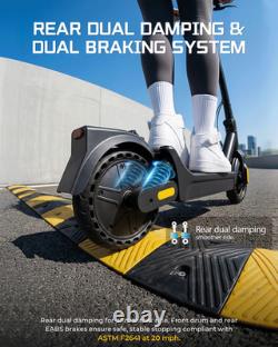 Electric Scooter Adults 350W /600W, 17 Miles 20 MPH E-Scooter Rear Dual Damping