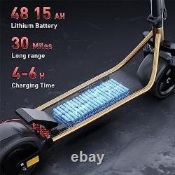 Electric Scooter Adults 48V 15AH 4.0in Wide Solid Tire 25MPH Folding E Scooter