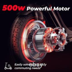 Electric Scooter Adults 500W Folding E-Scooter Long Range 22MPH 10'' Soft Tires
