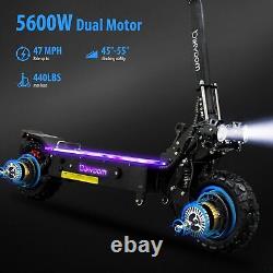 Electric Scooter Adults 50MPH & 50 Miles Range, 5600W Dual Motors, 60V27Ah black