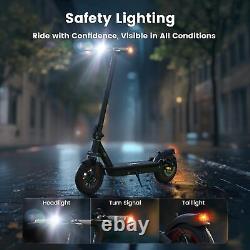 Electric Scooter Adults 650W 25MPH Speed 45KM Range 10''Tire Foldable E-Scooter