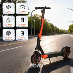 Electric Scooter Adults, 800W Peak Power & 21 MPH Portable 10 Pneumatic Tires