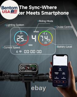 Electric Scooter Adults, 800-1000W Motor & 31MPH Peak Portable E-Scooter, up to