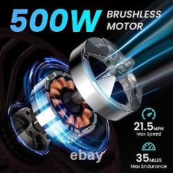 Electric Scooter Adults Peak 500W Motor, 10 Ihch Solid Tires, 22MPH Top Speed