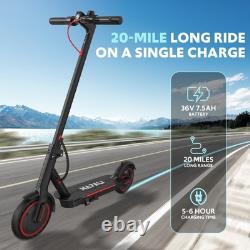 Electric Scooter Adults, Up to 21 MPH, Folding E-Scooter with Side Lights&APP
