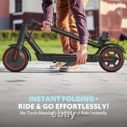 Electric Scooter Adults, Up to 21 MPH, Folding E-Scooter with Side Lights&APP
