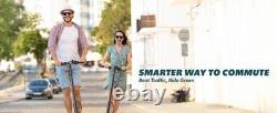 Electric Scooter Adults, Up to 21 MPH, Folding E-Scooter with Side Lights&APP
