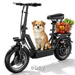 Electric Scooter Adults withSeat 1000W 45 Miles Range 25MPH 14 Foldable E-Scooter