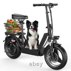 Electric Scooter Adults withSeat 1000W 45 Miles Range 25MPH 14 Foldable E-Scooter
