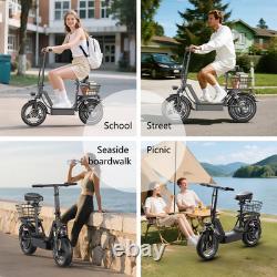 Electric Scooter Adults withSeat 1000W 45 Miles Range 25MPH 14 Foldable E-Scooter
