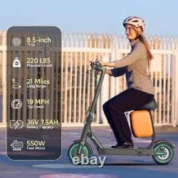 Electric Scooter Adults with Seat, Folding E-Scooter up to 21 Miles & 19 MPH