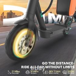 Electric Scooter Adults with Seat, Folding E-Scooter up to 21 Miles & 19 MPH
