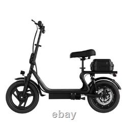 Electric Scooter Adults with Seat & Luggage Range 28Miles, Foldable E-Scooter