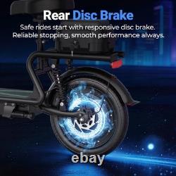 Electric Scooter Adults with Seat & Luggage Range 28Miles, Foldable E-Scooter