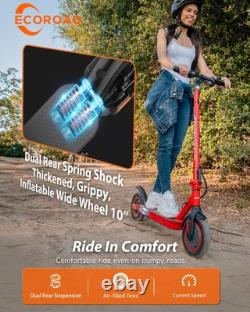 Electric Scooter EC8, 10 Solid Tires Electric Scooter Adults with Dual Shock