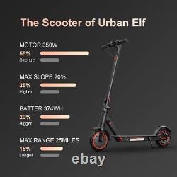 Electric Scooter For Adults 350W 36V 10.4Ah Black