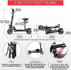 Electric Scooter Seated 500W Folding Adults Commute E-Scooter 19MPH 48V 10AH