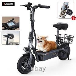 Electric Scooter With Seat 1000W 28MPH Adjustable E-Scooter 37 Miles Long Range